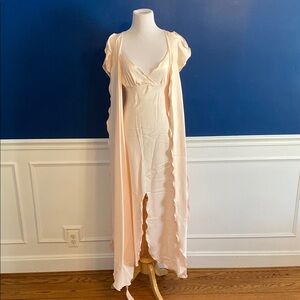 Two piece Robe and Gown Pale Pink